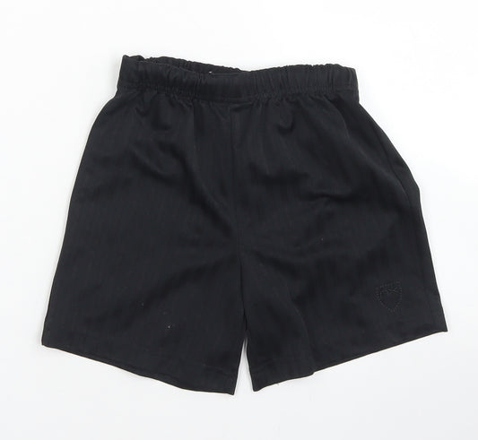 NEXT Boys Black Striped Polyester Sweat Shorts Size 6 Years  Regular Drawstring
