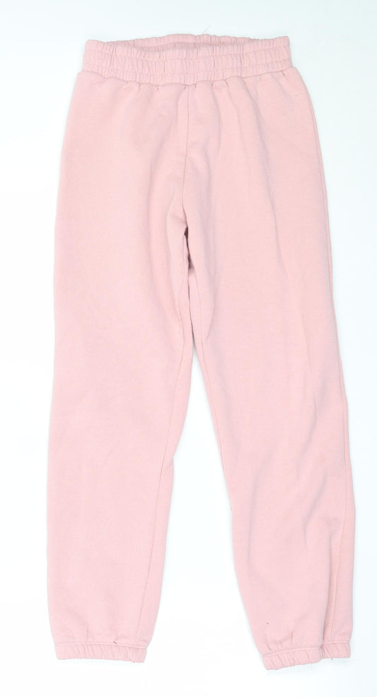 Matalan Girls Pink  Polyester Jogger Trousers Size 12 Years  Regular