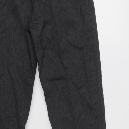 George Boys Grey  Polyester Dress Pants Trousers Size 11-12 Years  Regular Hook & Loop - School Wear