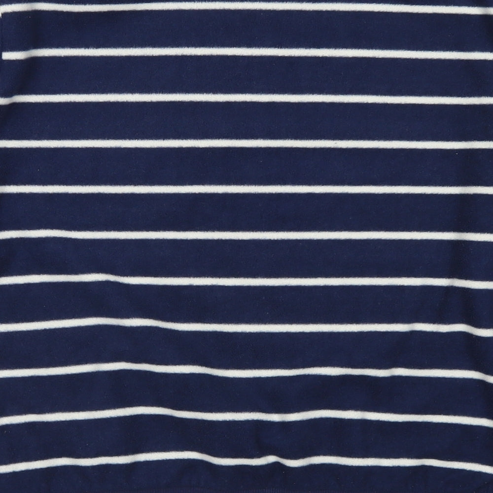 Bossini Girls Blue Striped Polyester Pullover Sweatshirt Size S