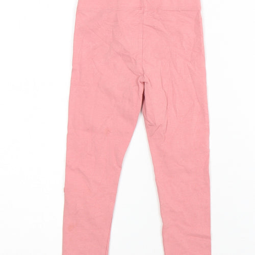 Nutmeg Girls Pink  Cotton Sweatpants Trousers Size 3-4 Years  Regular  - Leggings