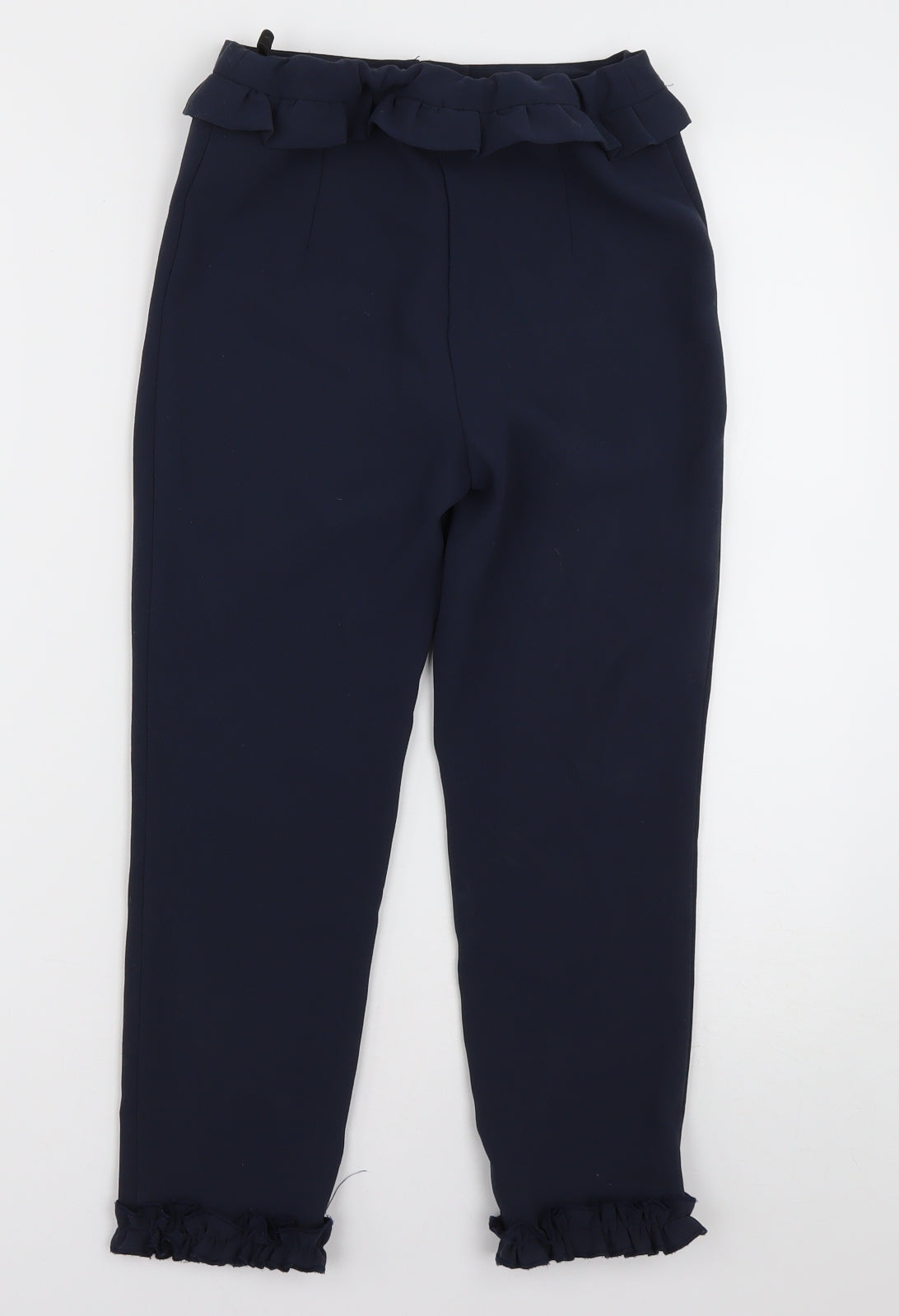 River Island Girls Blue  Polyester Capri Trousers Size 9 Months  Regular Zip