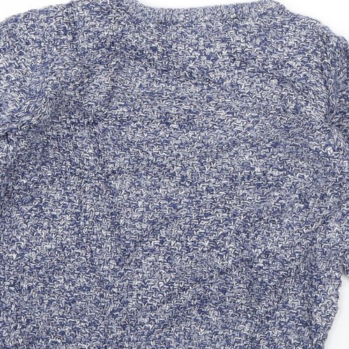 Marks and Spencer Boys Blue Round Neck  Cotton Pullover Jumper Size 5-6 Years  Pullover