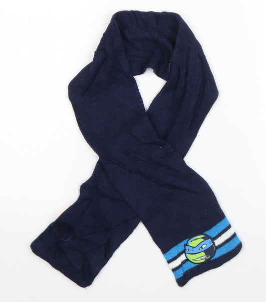 Nickelodeon Boys Blue Colourblock Acrylic Rectangle Scarf Scarf One Size  - Teenage Mutant Ninja Turtles