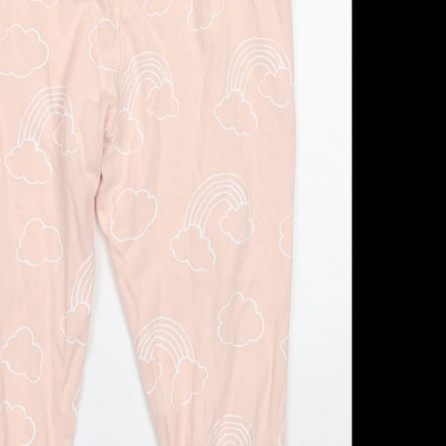 George Girls Pink  Cotton Sweatpants Trousers Size 2-3 Years  Regular  - Rainbow Pyjama Pants