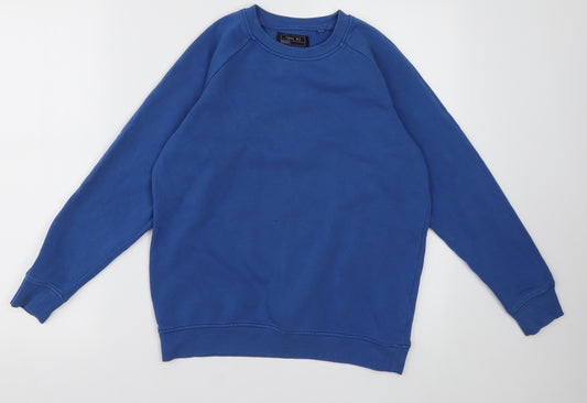 NEXT Boys Blue Crew Neck  Coir Pullover Jumper Size 11 Years  Pullover