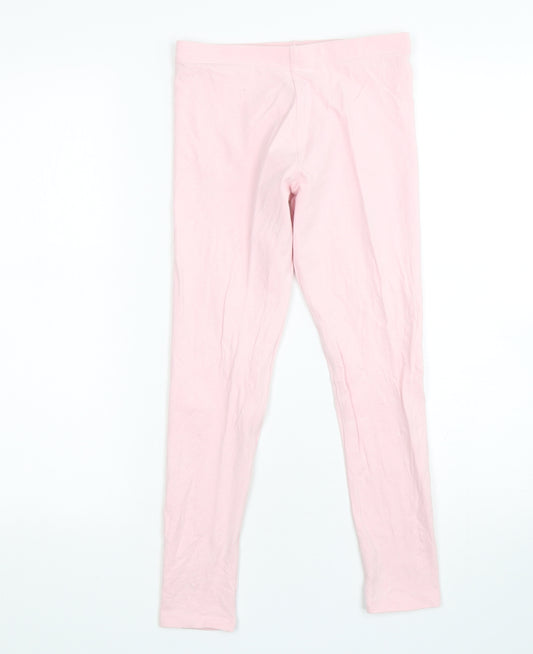 NEXT Girls Pink  Cotton Sweatpants Trousers Size 10 Years  Regular  - Leggings