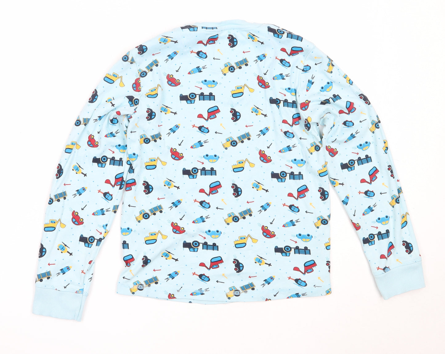 Lily & Dan Boys Blue Solid Cotton  Pyjama Top Size 11-12 Years