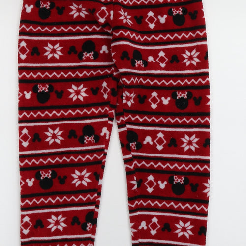 primaek Womens Red Geometric Polyester  Pyjama Pants Size XS