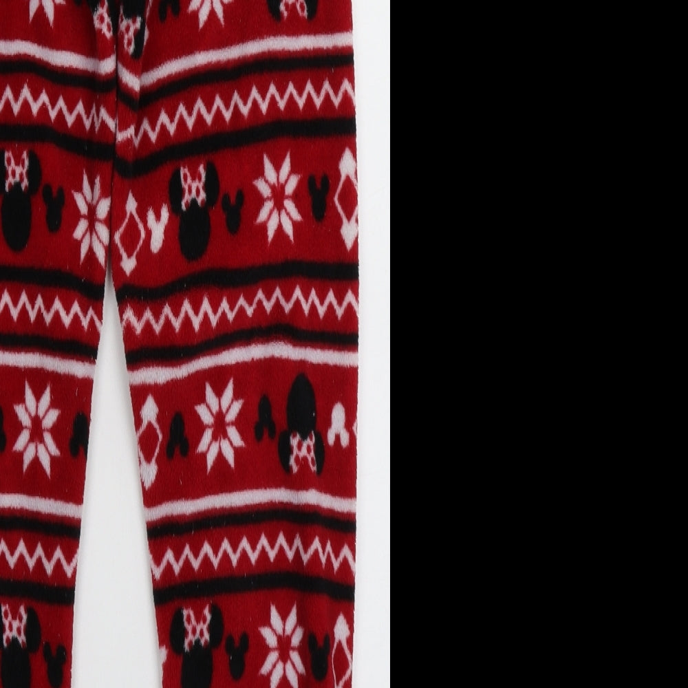 primaek Womens Red Geometric Polyester  Pyjama Pants Size XS