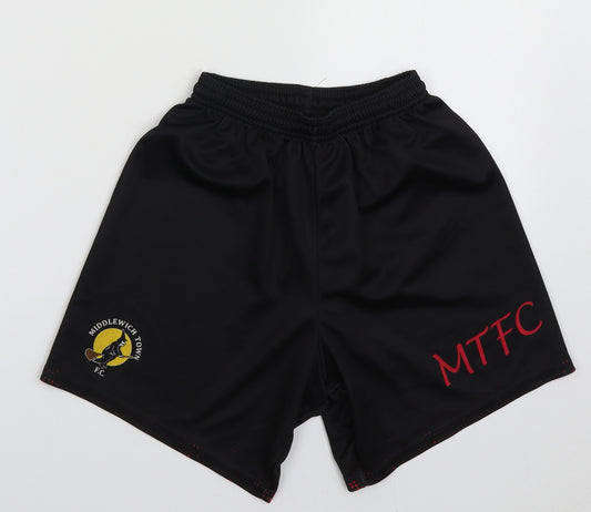 oneills Boys Black  Polyester Sweat Shorts Size 9-10 Years  Regular Tie - Middlewich Town FC