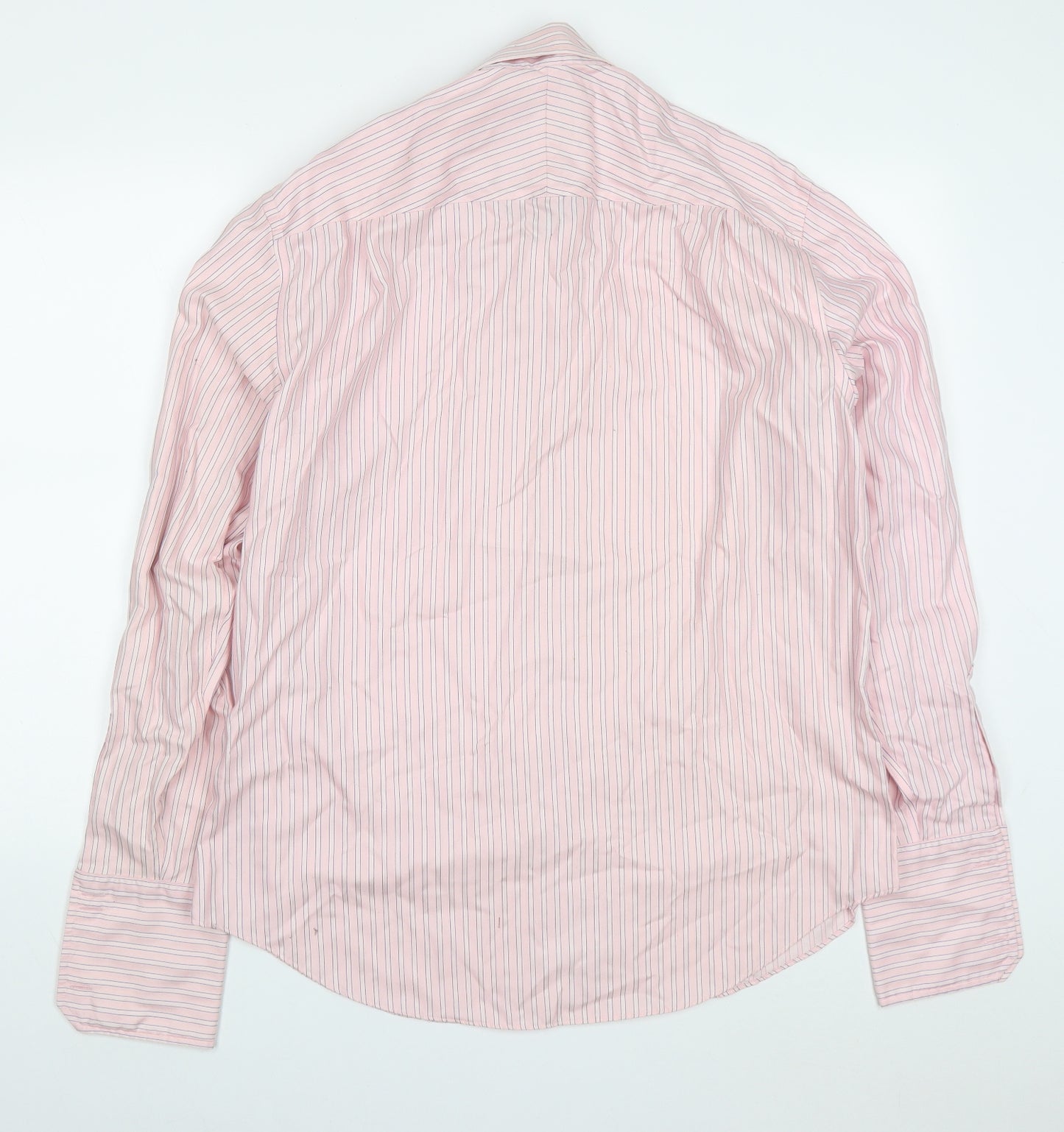 NEXT Mens Pink Striped Cotton  Dress Shirt Size 16.5 Collared Button
