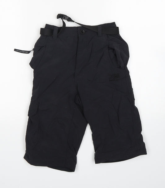 Karrimor Boys Black  Nylon Rain Trousers Trousers Size 7-8 Years  Regular