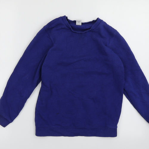 sainsburys Boys Blue Collared  Cotton Pullover Jumper Size 8 Years  Pullover - school wear