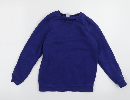 sainsburys Boys Blue Collared  Cotton Pullover Jumper Size 8 Years  Pullover - school wear