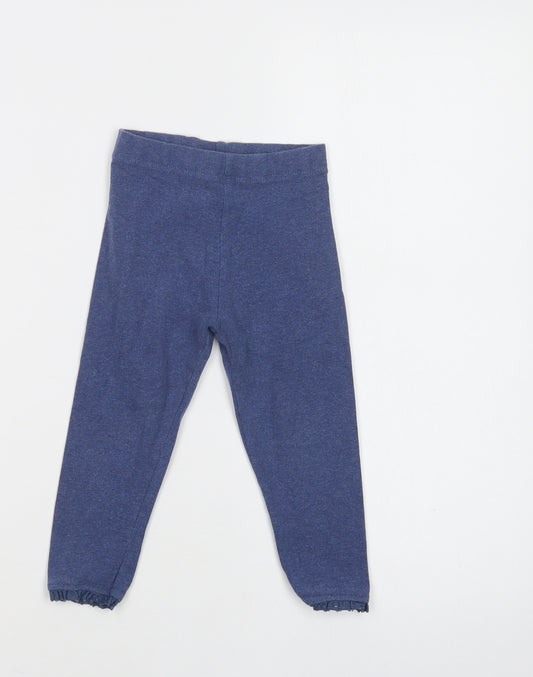 NEXT Girls Blue  Cotton Harem Trousers Size 2-3 Years  Regular