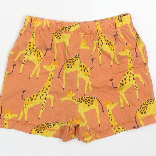 George Boys Orange  Cotton Sweat Shorts Size 2-3 Years  Regular  - Giraffes Pyjama Shorts