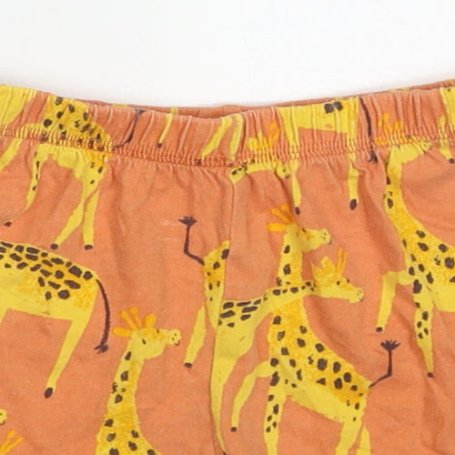 George Boys Orange  Cotton Sweat Shorts Size 2-3 Years  Regular  - Giraffes Pyjama Shorts