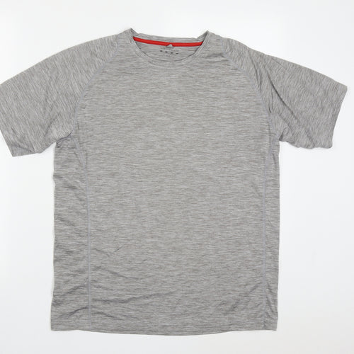 Matalan Mens Grey  Polyester Basic T-Shirt Size M Crew Neck Pullover