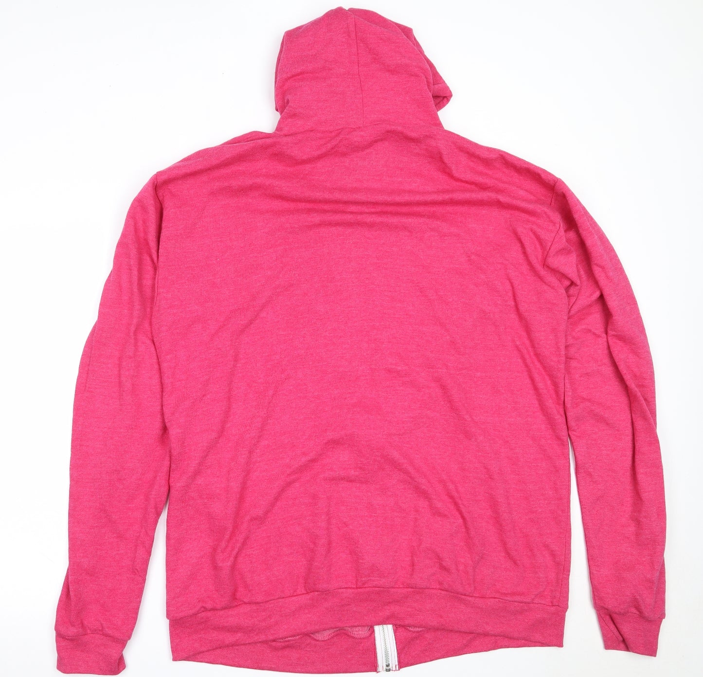 All We Do is Womens Pink  Cotton Full Zip Hoodie Size 2XL