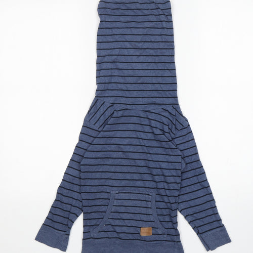 Primark Boys Blue Roll Neck Striped Cotton Pullover Jumper Size 6-7 Years