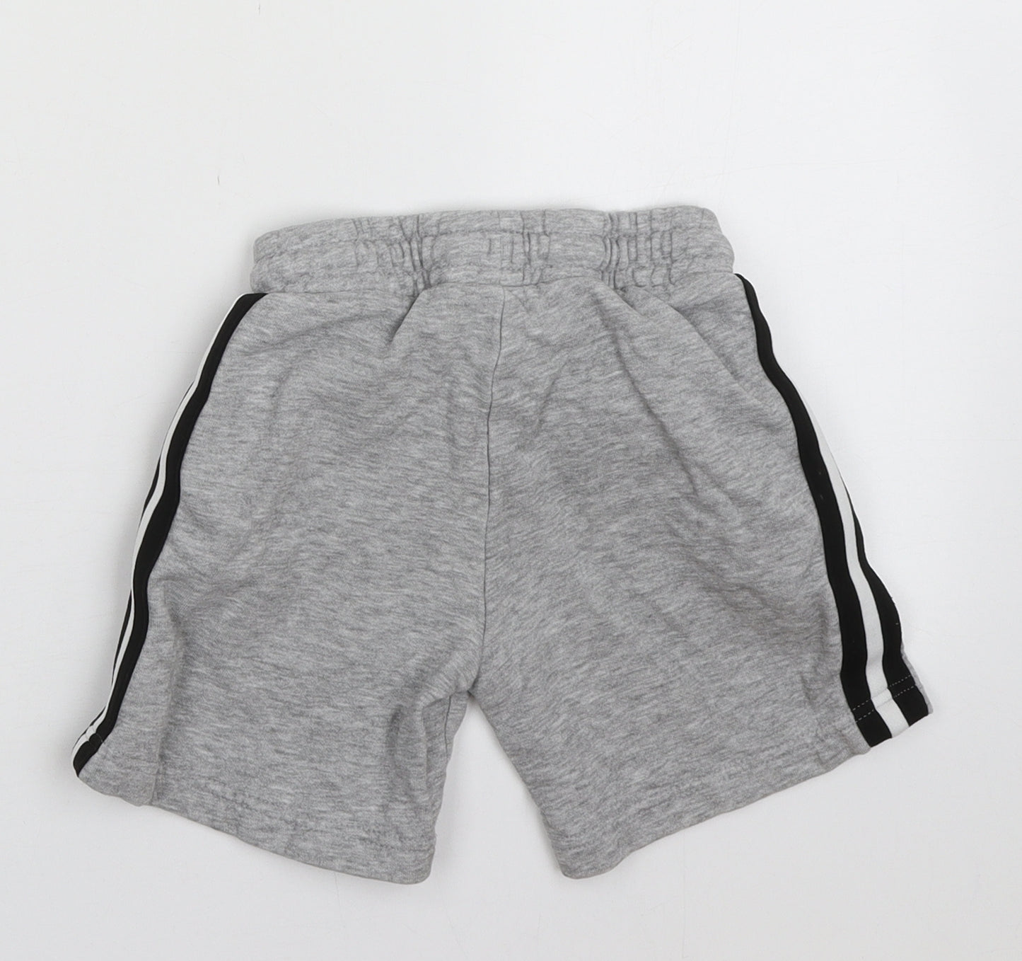 Nutmeg Boys Grey Striped Cotton Sweat Shorts Size 6-7 Years  Regular Tie