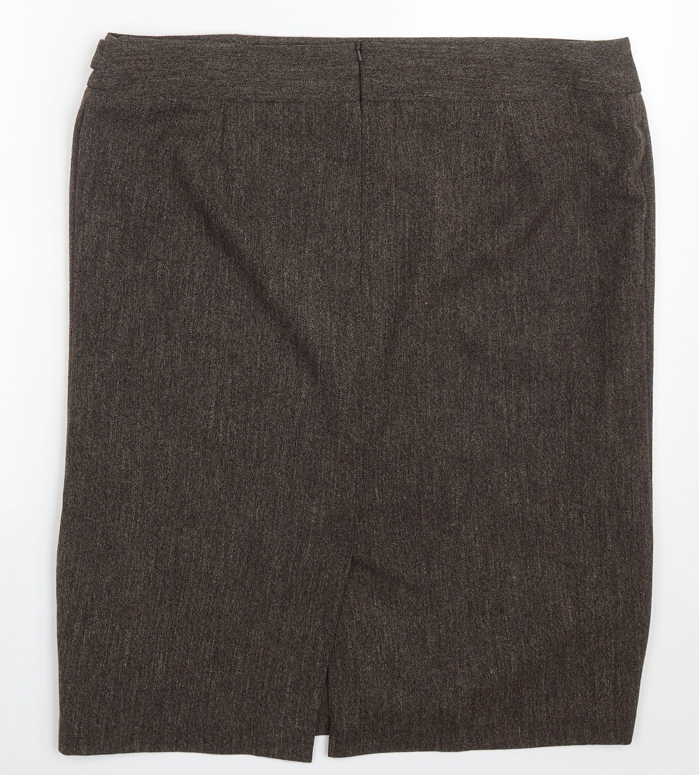 TWIGGY Womens Brown  Polyester Straight & Pencil Skirt Size 40 in   Zip