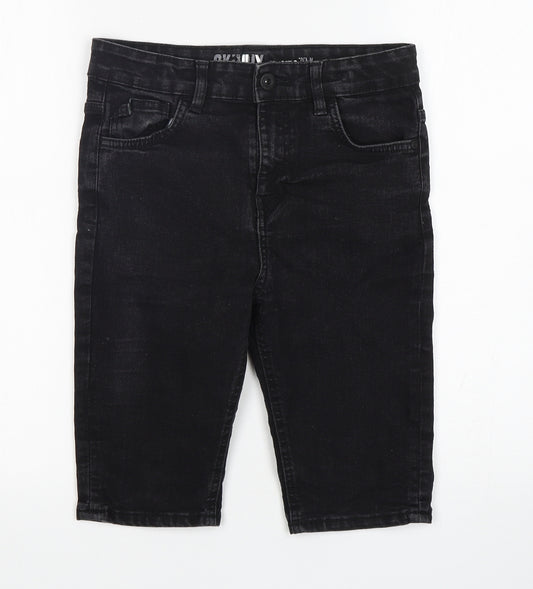 Matalan Boys Black  Cotton Bermuda Shorts Size 12 Years  Regular