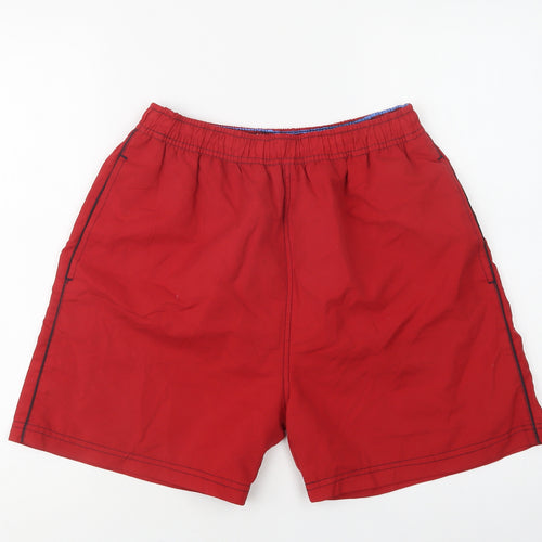 Dunnes Stores Mens Red  Polyester Bermuda Shorts Size M L6 in Regular