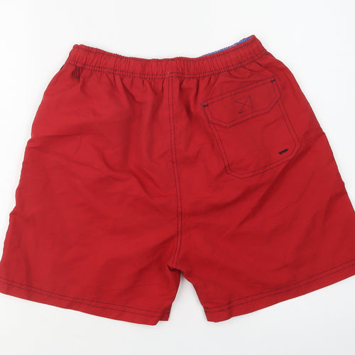 Dunnes Stores Mens Red  Polyester Bermuda Shorts Size M L6 in Regular