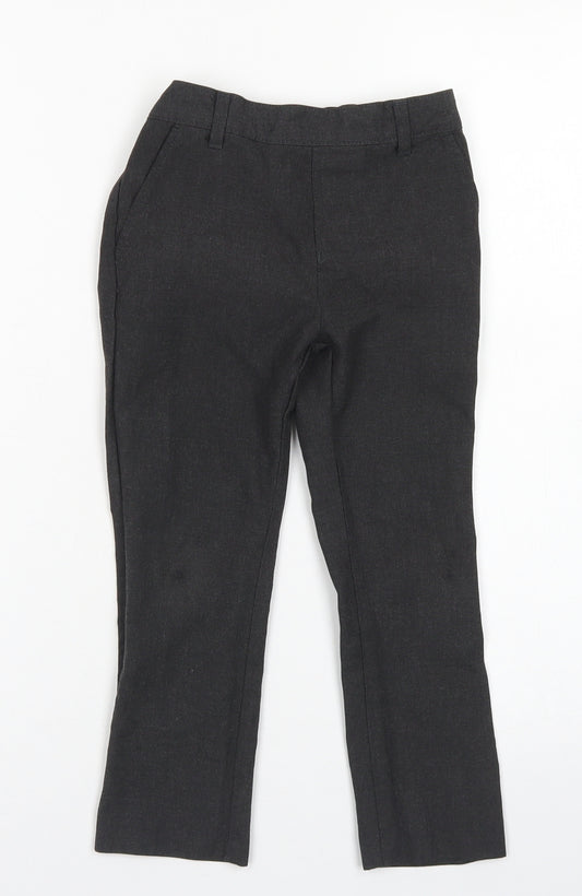 F&F Boys Grey  Polyester Dress Pants Trousers Size 4-5 Years  Regular  - School Wear