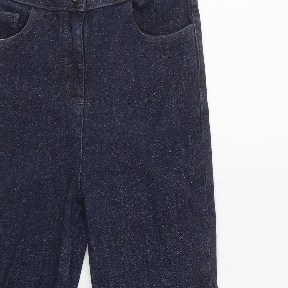 Matalan Girls Blue  Cotton Skinny Jeans Size 9 Years  Regular Button