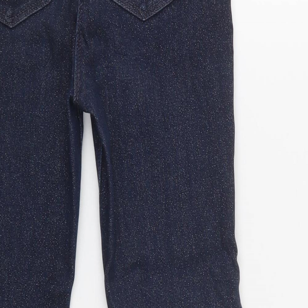 Matalan Girls Blue  Cotton Skinny Jeans Size 9 Years  Regular Button