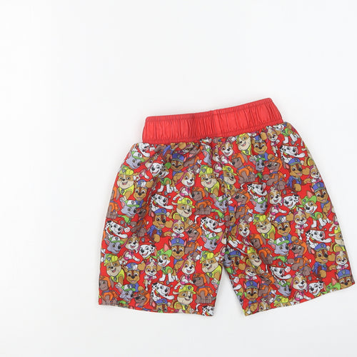 Primark Boys Multicoloured Geometric Polyester Bermuda Shorts Size 5-6 Years  Regular Drawstring - Paw Patrol