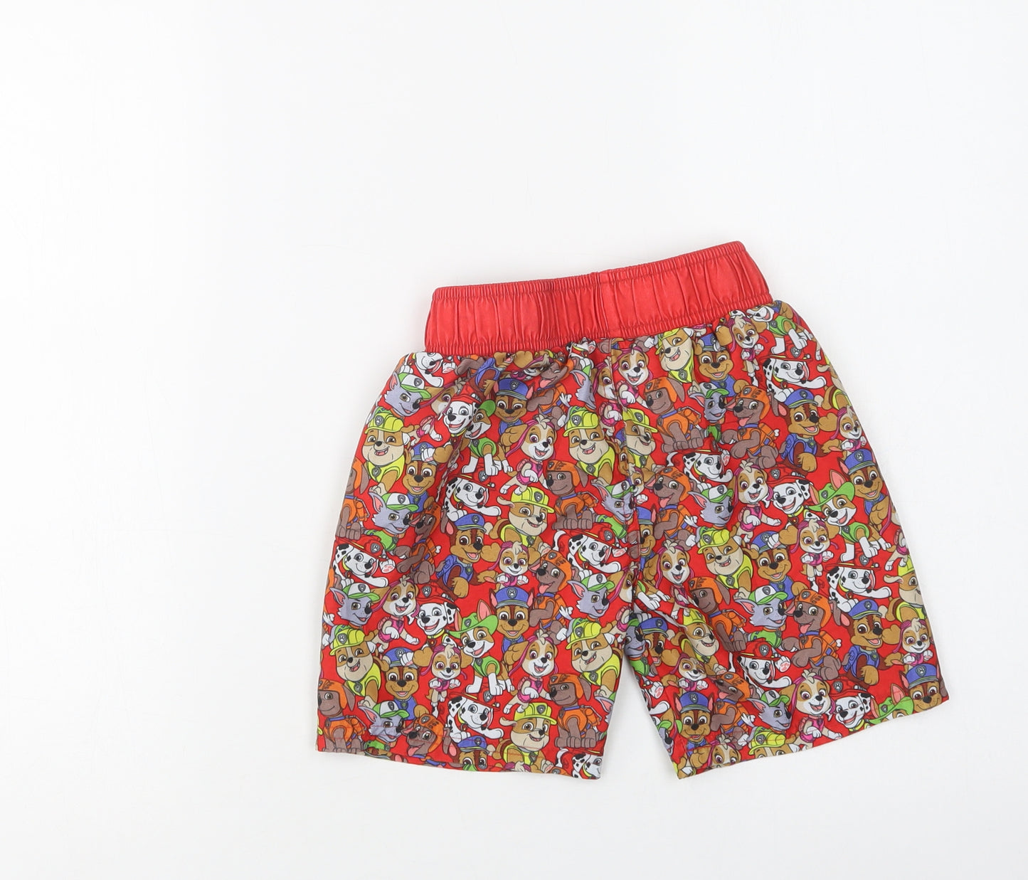 Primark Boys Multicoloured Geometric Polyester Bermuda Shorts Size 5-6 Years  Regular Drawstring - Paw Patrol