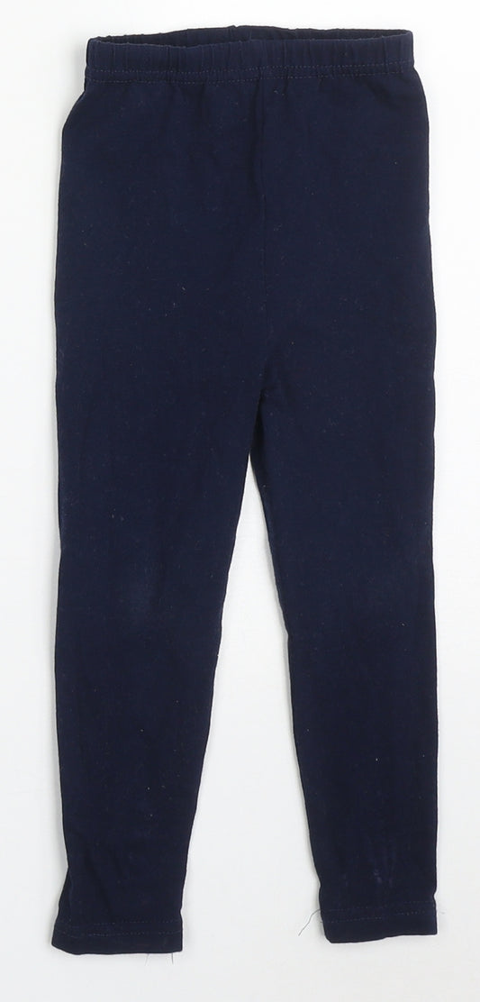 Futoro Girls Blue  Cotton Carrot Trousers Size 2-3 Years  Regular