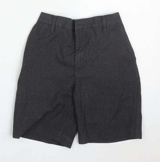 TU Boys Grey  Polyester Bermuda Shorts Size 9 Years  Regular Hook & Eye