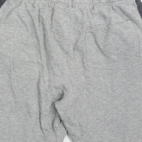 SoulCal&Co Mens Grey  Cotton Sweat Shorts Size M L8 in Regular Drawstring