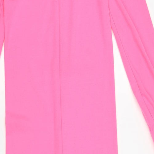New Look Womens Pink Solid Polyester Top One Piece Size S  Zip