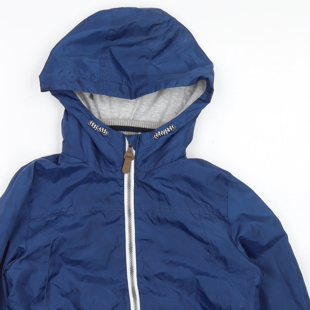 Dunnes Stores Boys Blue   Rain Coat Jacket Size 10 Years  Zip