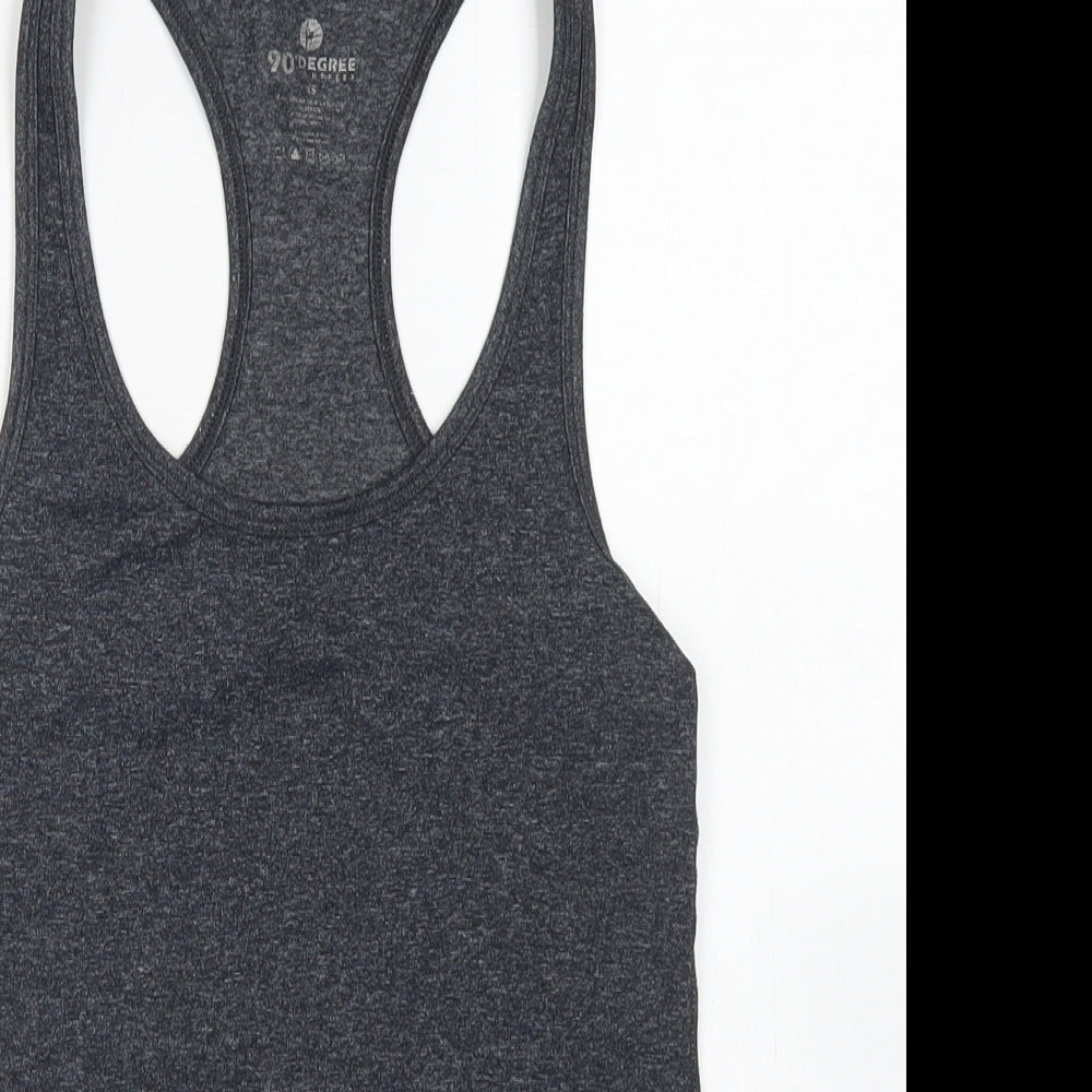 90 Degree Womens Grey  Polyester Basic Tank Size XS Scoop Neck