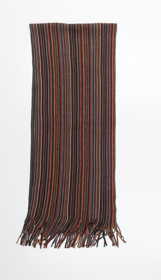 Preworn Mens Multicoloured Striped Acrylic Scarf  One Size