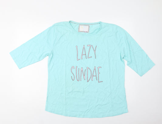 Cote De Moi Womens Blue  Cotton Top Pyjama Top Size 16   - Lazy Sundae