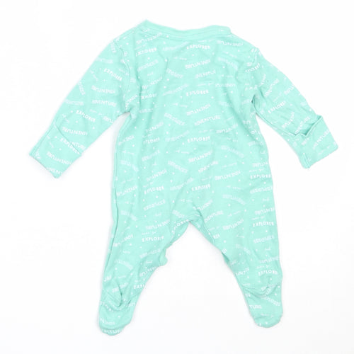 Primark Boys Green  Cotton Babygrow One-Piece Size Newborn