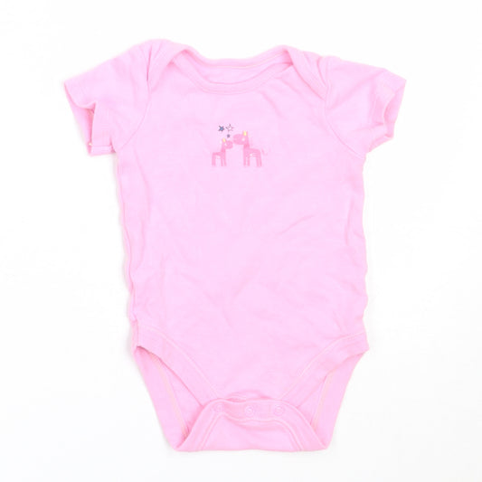 Dunnes Stores Girls Pink  Cotton Babygrow One-Piece Size 3-6 Months