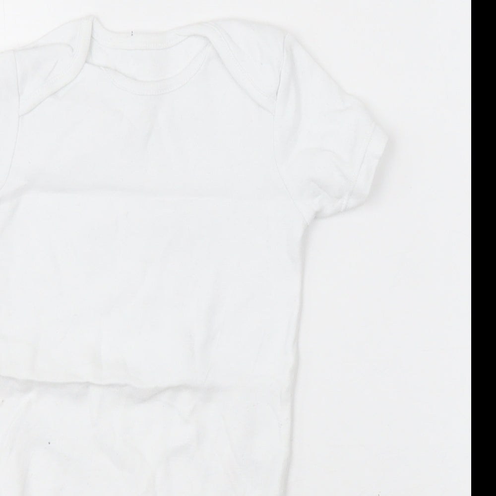 Dunnes Stores Baby White  Cotton Babygrow One-Piece Size 18-24 Months  Button