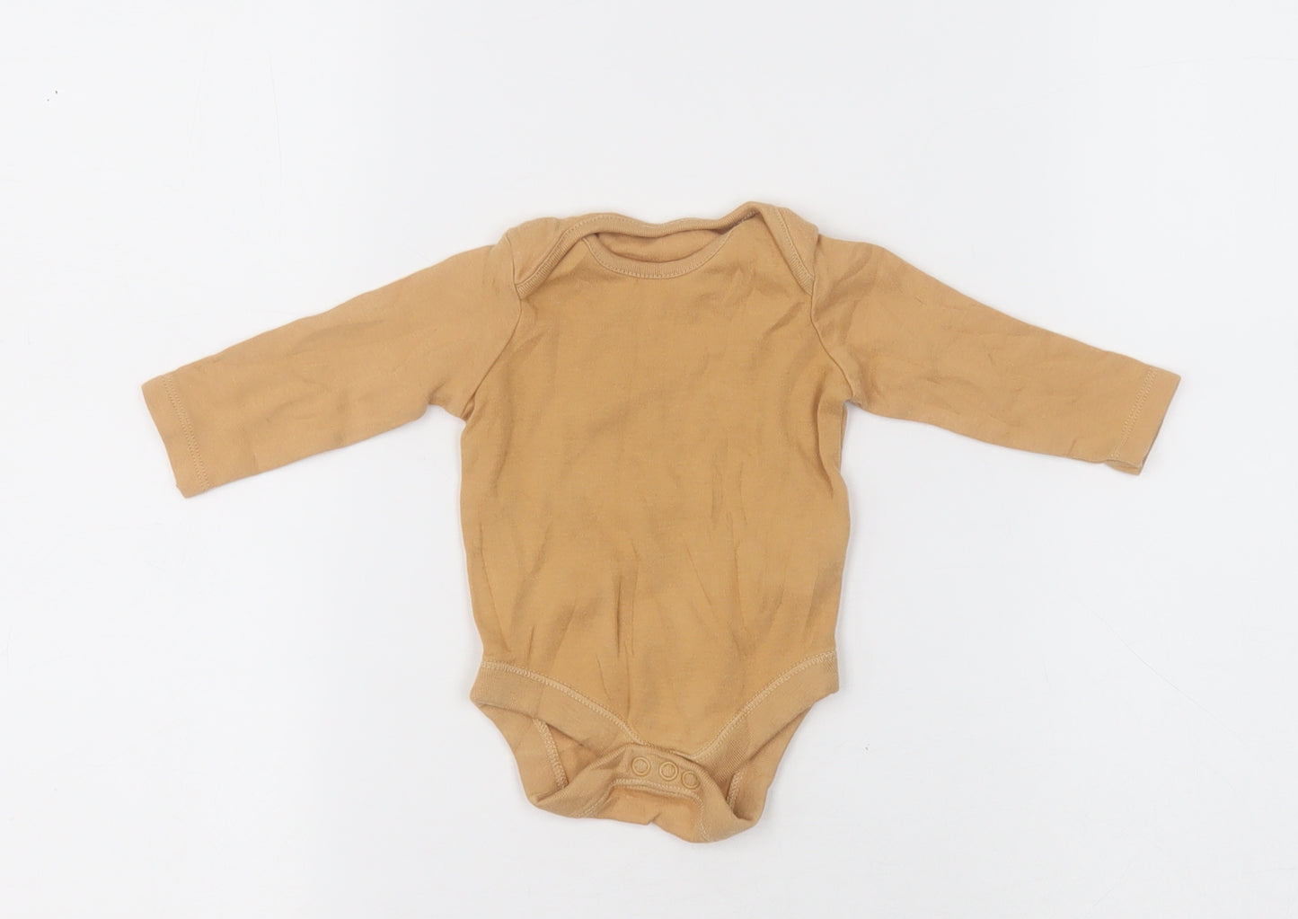 F&F Baby Brown  Cotton Babygrow One-Piece Size 0-3 Months  Button