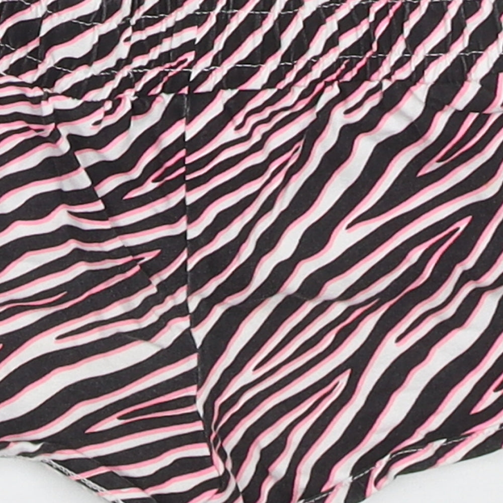 Dunnes Girls Pink Animal Print Cotton Sweat Shorts Size 2-3 Years  Regular Drawstring
