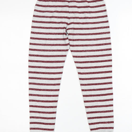 M&S Girls Multicoloured Striped Viscose Sweatpants Trousers Size 8-9 Years  Regular