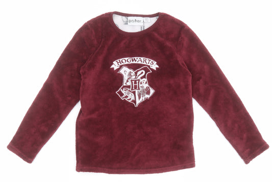 Primark Boys Red Solid Polyester  Pyjama Top Size 8-9 Years   - Harry Potter